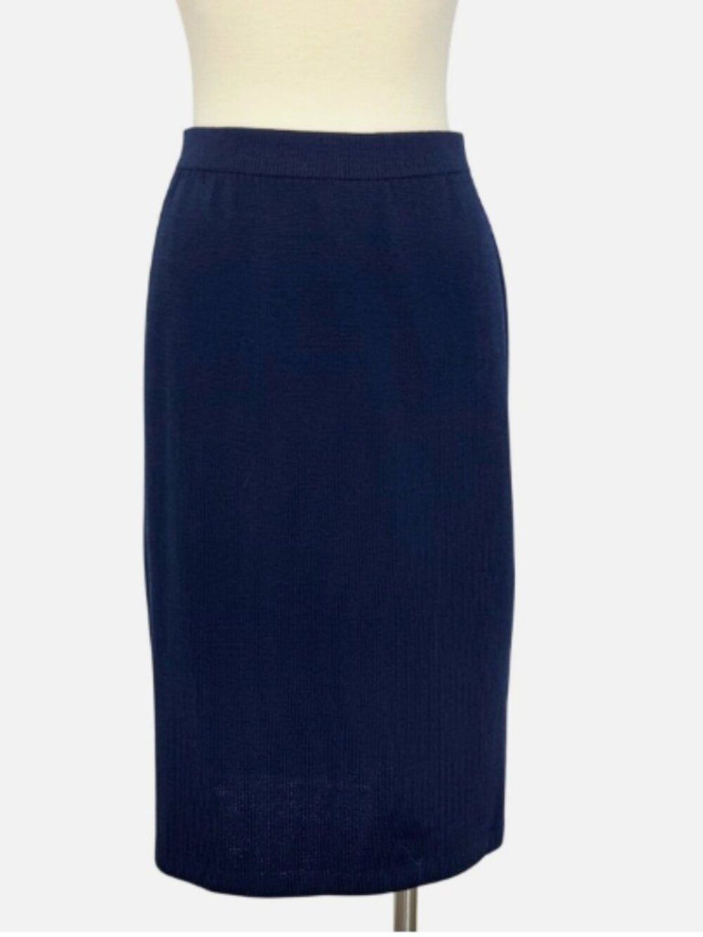 St. John Collection Santana Knit Navy Pencil Skirt Medium M NWOT - Picture 10 of 12